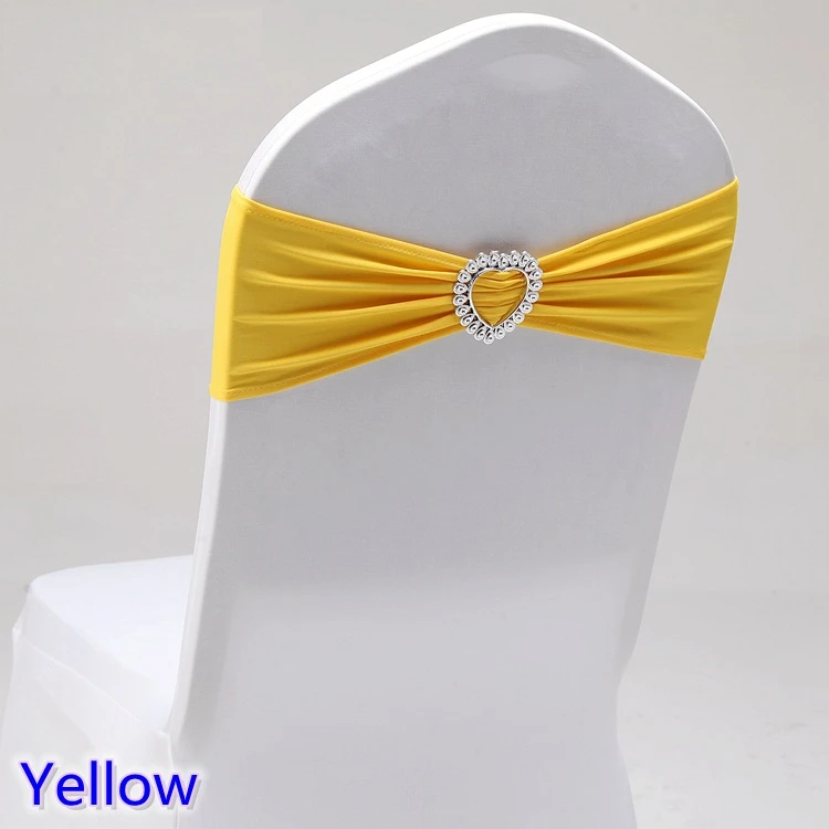 Yellow spandex chair sashes Clearance