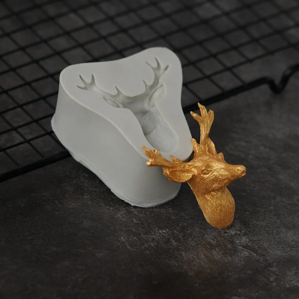 Силиконовая форма для торта с 3d оленем силиконовая украшения Рождественского