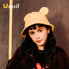 Новые зимние женские одноцветные шапки с медвежьими ушками, женские теплые ветрозащитные шляпы с широкими полями, женские шапки для рыбаков