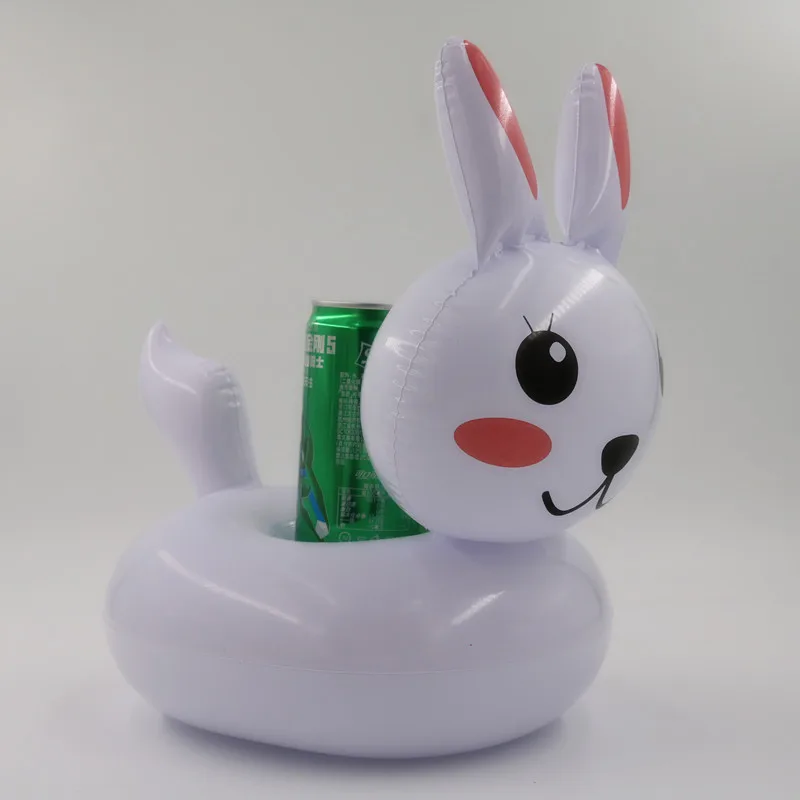 

Flamingo Cute PVC Rabbit Drink Holder Pool Inflatable Float Swimming Pool Summer Hawaii Beach Party Kids Toy Cup Holders