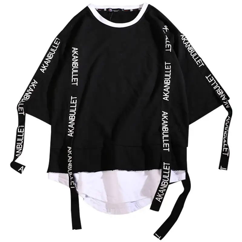 Harajuku футболка мужская хип хоп мода 2019 Уличная Повседневная Корейская с коротким
