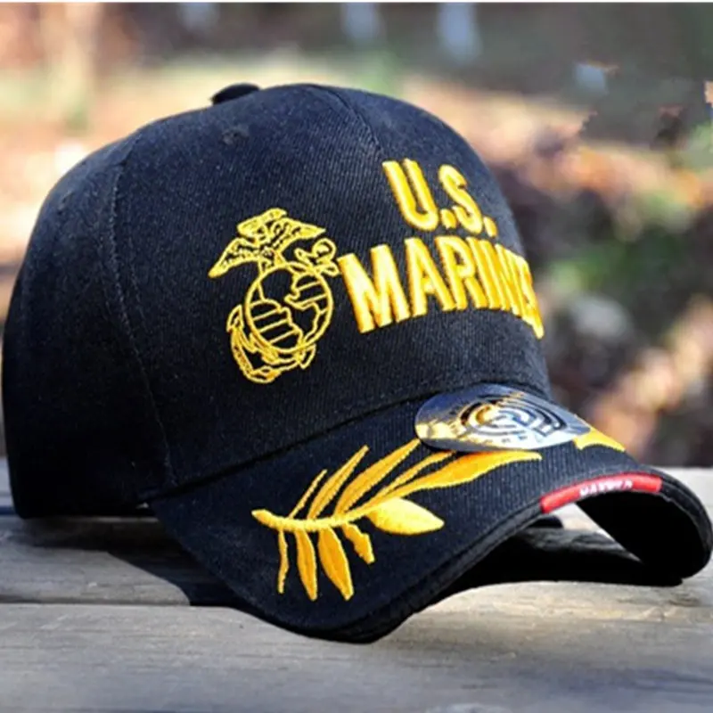 HAN WILD marca Marines sombreros ee.uu. Tactical gorra De béisbol ajustable Casual Mens Army Caps letra Marines Gorras De Beisbol HANWILD