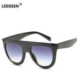 LEIDISEN классический квадратный, солнцезащитные очки Винтаж бренд Дизайн солнцезащитные очки Для женщин Ретро черная рамка оттенков UV400 очки