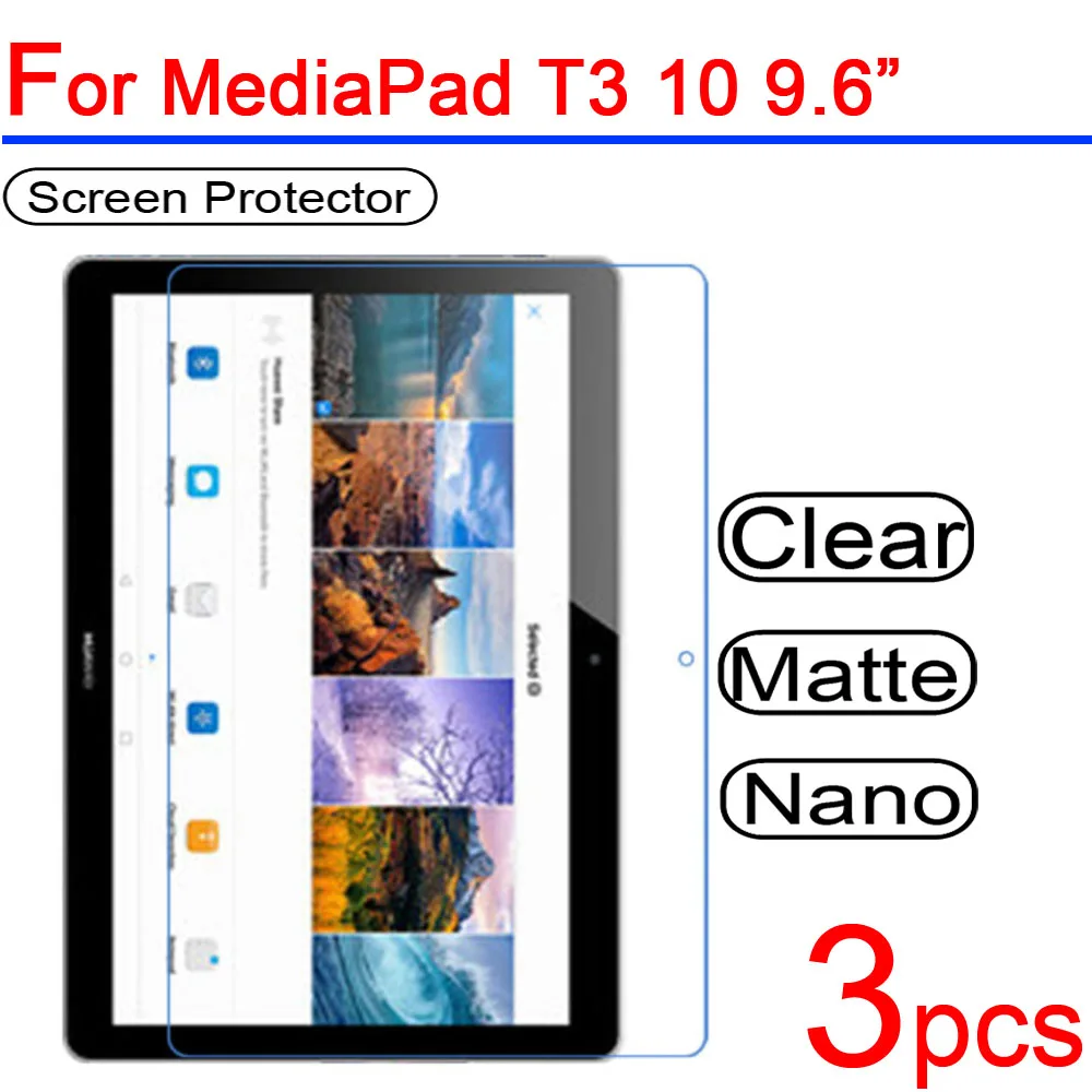 3 шт Ультра прозрачная мягкая lcd Защитная пленка для экрана Защитная пленка для huawei Mediapad T3 10 7,0 8,0 3g wifi Защитная пленка для планшета