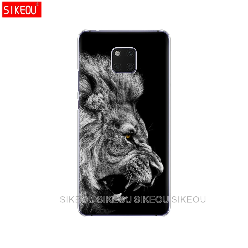 Мягкий силиконовый чехол для Huawei Mate 20 pro телефона X оболочка Обложка mate20 волк тигр