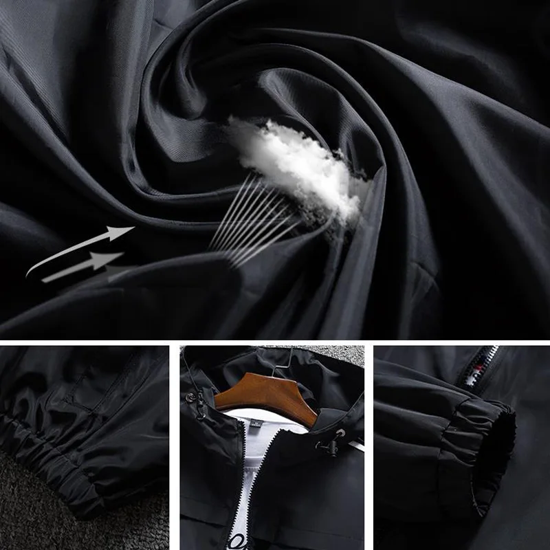 2019 Bomber Jacket Men Fashion Casaul Mens Hooded Jackets Slim Fit Long Sleeve Homme Trendy Windbreaker Coat Brand Clothing