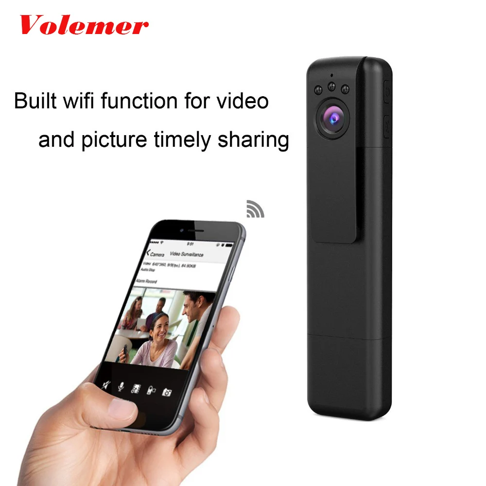 

Volemer Mini Wifi Camera HD 1080P 720P HD Micro Camara Infrared Night Vision Recording Pen Camera Mini DV DVR Secret Camera