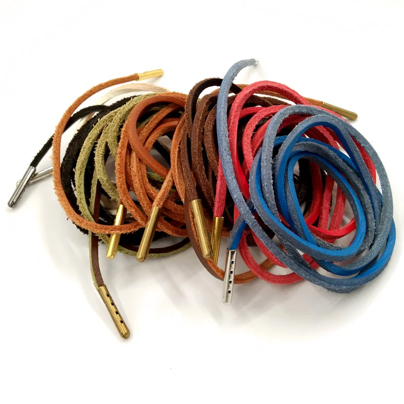 1 Pair Genuine Cowhide Square Shoelaces Boat Doug Shoes Shoelaces Retro Leather Boots Shoestring 10 Color Metal Head Shoelaces 1 Pair Genuine Cowhide Square Shoelaces Boat Doug Shoes Shoelaces Retro Leather Boots Shoestring 10 Color Metal Head Shoelaces