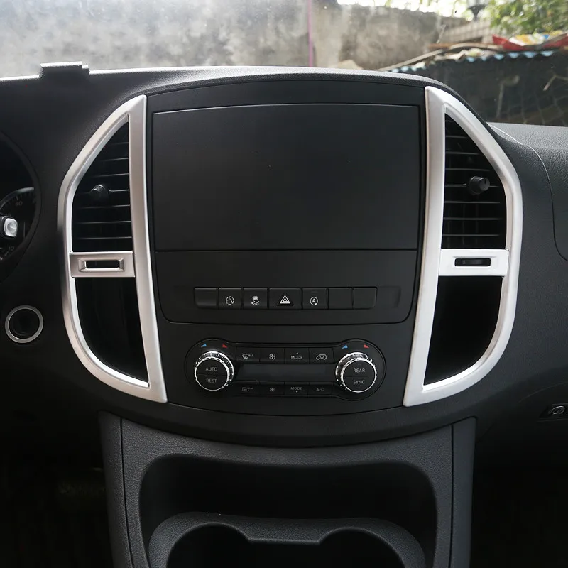 Аксессуары для Mercedes Benz Vito W447 2014 2017 Средний контрольный Кондиционер AC Outlet Vent Overlay