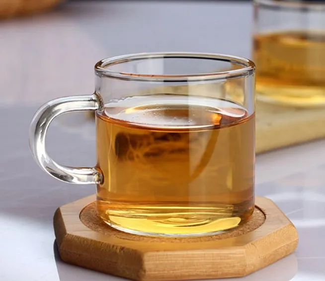 2 шт/партия термостойкая стеклянная творческая чашка для чая кунг-фу чай прямое тело чашка Прозрачный утолщение стеклянный чай чашка JQ 1077