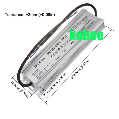 200 W AC85-277V светодиодный драйвер 6000MA DC18-34V IP67 Водонепроницаемый постоянного тока для Светодиодный свет