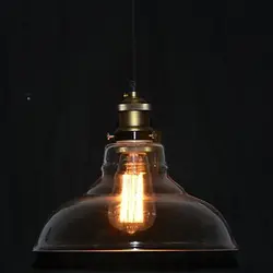 1 Свет североамериканских Лофт Стиль Эдисон промышленного ретро Открытый Подвесные Светильники в Стекло Тенты, лампа в комплекте, люстры E