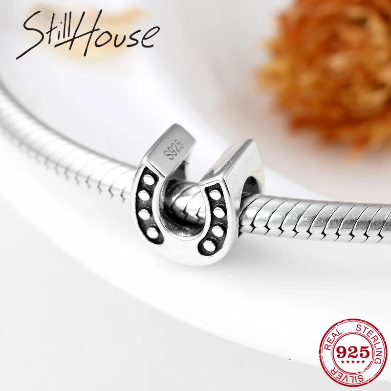 

Top Sale 925 Sterling Silver U-shape Beads Fit Charm Pandora Bracelet Necklace Pendant Elegant S925 Jewelry Gift 2018
