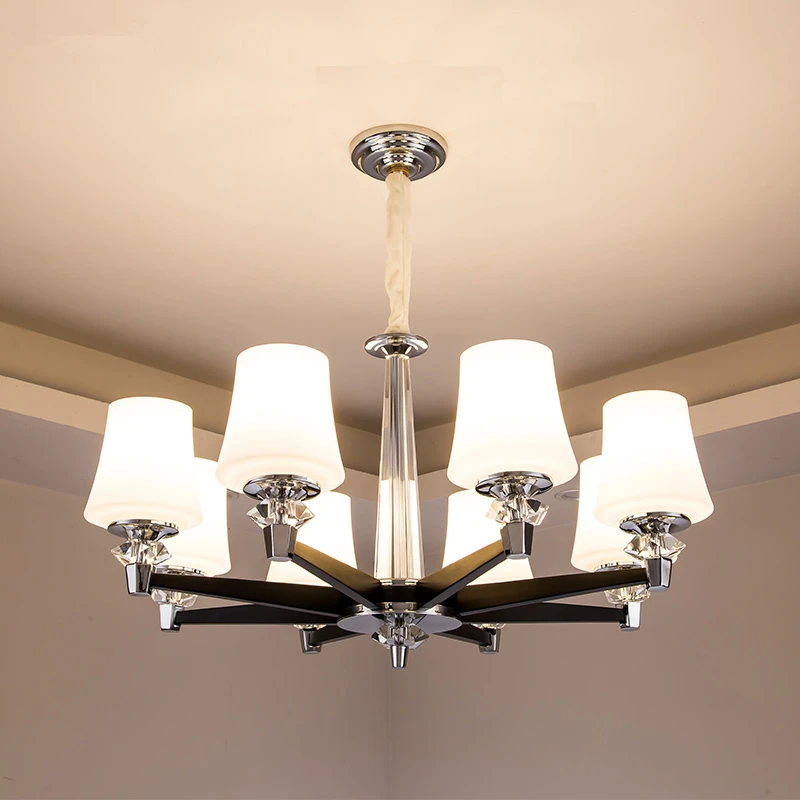 

Modern LED chandelier living room suspended lamps crystal luminaires bedroom lighting home fixtures Zinc alloy hanging lights
