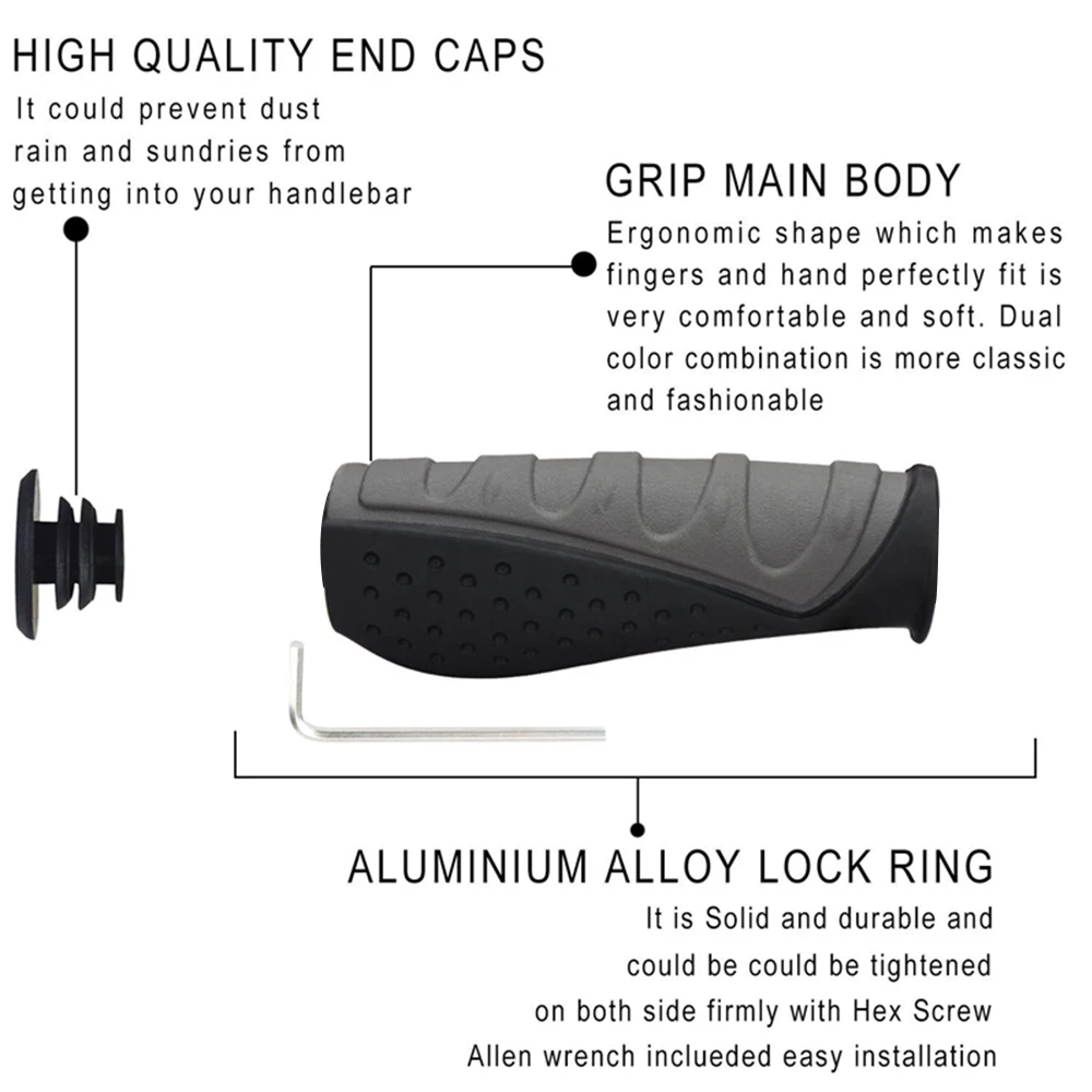 1 пара руля для велосипеда резиновая ручка набор ручка для горного велосипеда TPR нескользящий рычаг Защитная рукоятка запчасти для велосипеда