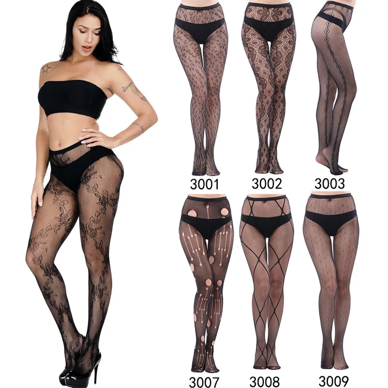 

VDOGRIR Sexy Women's Underwear Lace Transparent Long Stockings Thin Erotic Lingerie Fishnet Stockings Sheer Tights