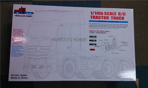 [HERCULES HOBBY] 1/14 Scale TAMIYA седельный тягач Actros 1851 6x4