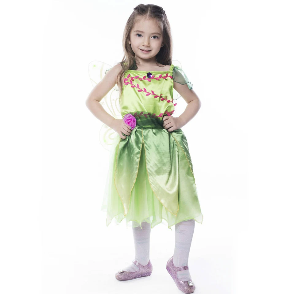 

Flower Fairy Princess Dress Girls' Dresses Kindergarten Performance Birthday Party Ball with Wing Skirt Performance Dress Up