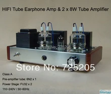HIFI Tube Earphone Amp 1W output 32 to 600 ohm & Class A Tube Amplifier 2 X 8W 6N2 Drive FU32 Built 6.5mm Jack High Quality