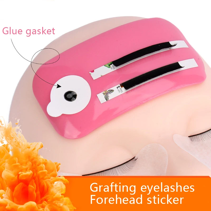 

2pcs Silicone Eyelash Extension Stand Pallet Pad Lash Tray Holder Tool Clear lash Holder Forehead sticker silica gel