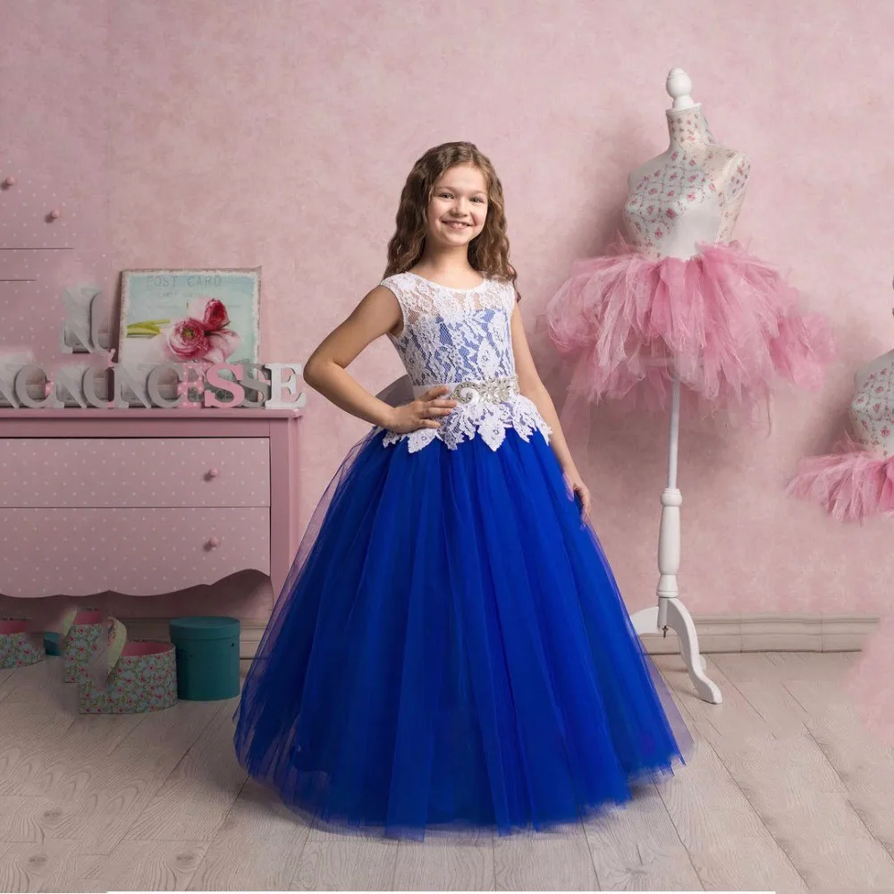 Royal Blue and White Dress
