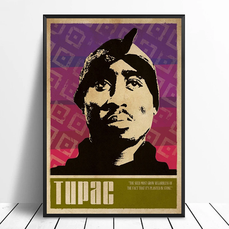 Плакат музыкальной певицы Tupac Постер в стиле хип хоп/рэп настенная живопись со