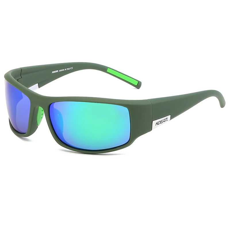Бренд KDEAM Для мужчин поляризованных солнцезащитных очков TR90 прямоугольник покрытие вождения очки спортивные очки gafas-де-сол KD111 - Цвет линз: C2