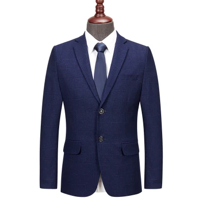 Мужской Блейзер, куртки, осенне-зимняя мужская одежда, приталенный повседневный мужской блейзер, плюс размер, деловой модный мужской пиджак - Цвет: S516 Navy