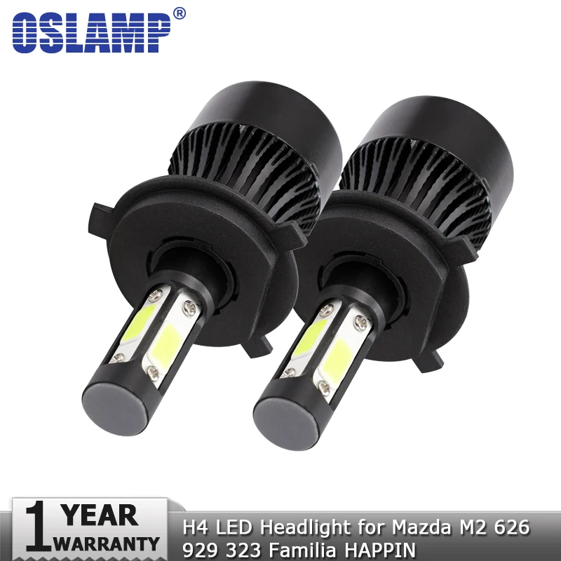 

Oslamp H4 LED Headlight Bulb 4 Side Hi lo Beam 100W 10000lm Car Light Auto Headlamp 12v for Mazda M2 626 929 323 Familia HAPPIN