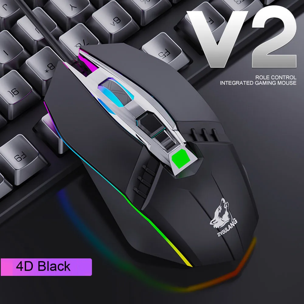 Игровой Мышь лазерный Мышь 10 программируемых макро Кнопка RGB Подсветка 3 светодиодный светильник режимов проводной MMO компьютерная мышь с 6 кнопками