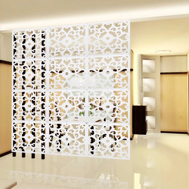 White Room Screen Divider Wall Hanging Curtain Panels Parion White Room Screen Divider Wall Hanging Curtain Panels Parion Carved Pattern E Division Crafts Home Decoration 12pcs Lot