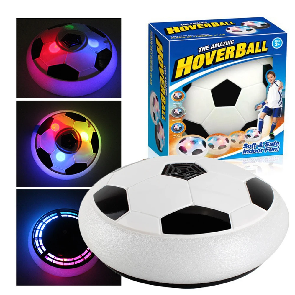 

Air Power Soccer Football Sport Children lighting Toys Training Indoor Outdoor Hover Ball with Foam Bumpers Christmas gift