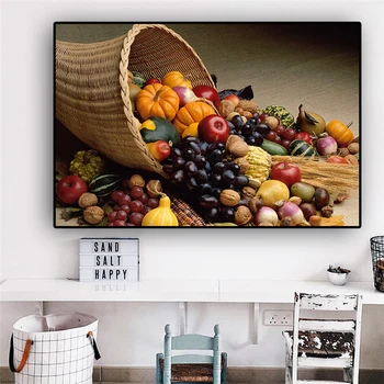 Fruit and Vegetable Poster Printed on Canvas 2