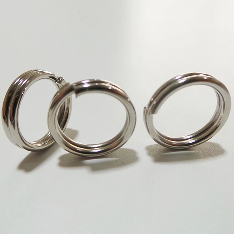 

100 Pcs Stainless Steel Split Ring Diameter From 4mm To 10mm Heavy Duty Fishing Double Ring Connector Fishing Accessories