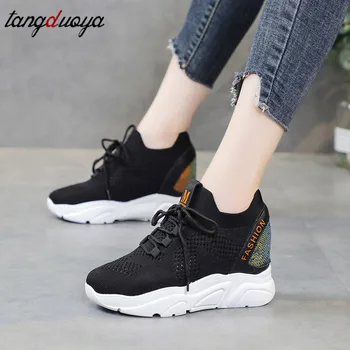 

high platform sneakers women sock shoes ladies running shoes for women mesh sports shoes for female Chaussures Femme