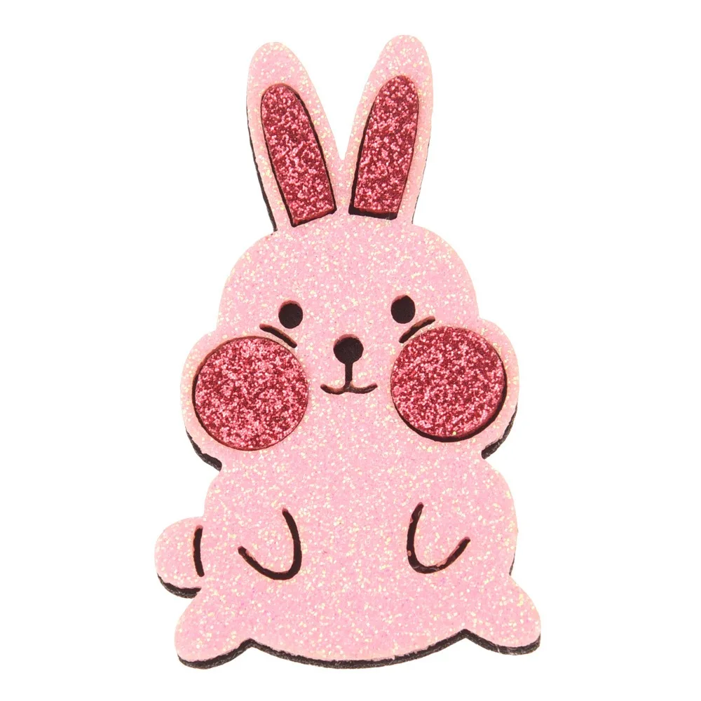 180PCS 1.5inch Cute Hair Accessories DIY Hair Accessory Bunny Easter Day Headwear Accessories No Hairclip Hair bows - Цвет: Pink