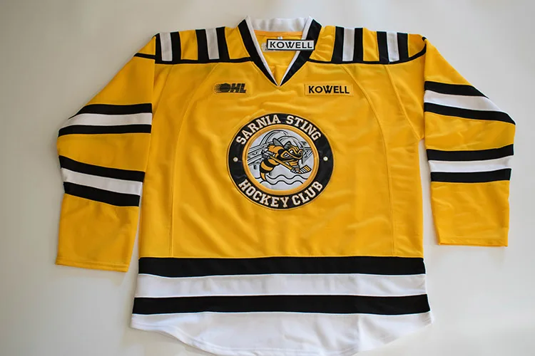 

Kowell Custom Yellow Sting Hockey Jersey With Your Own Name And Number.
