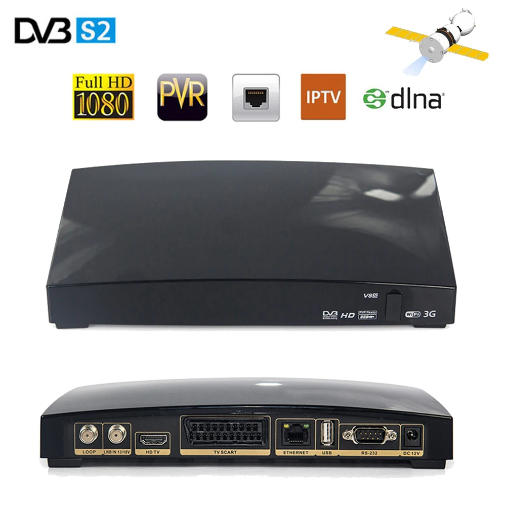 

Original V8S Digital Satellite Receiver DVB-S2 Full HD 1080P V8 S decoder support MPEG-5 clines bisskey Youporn 3G tv Receiver