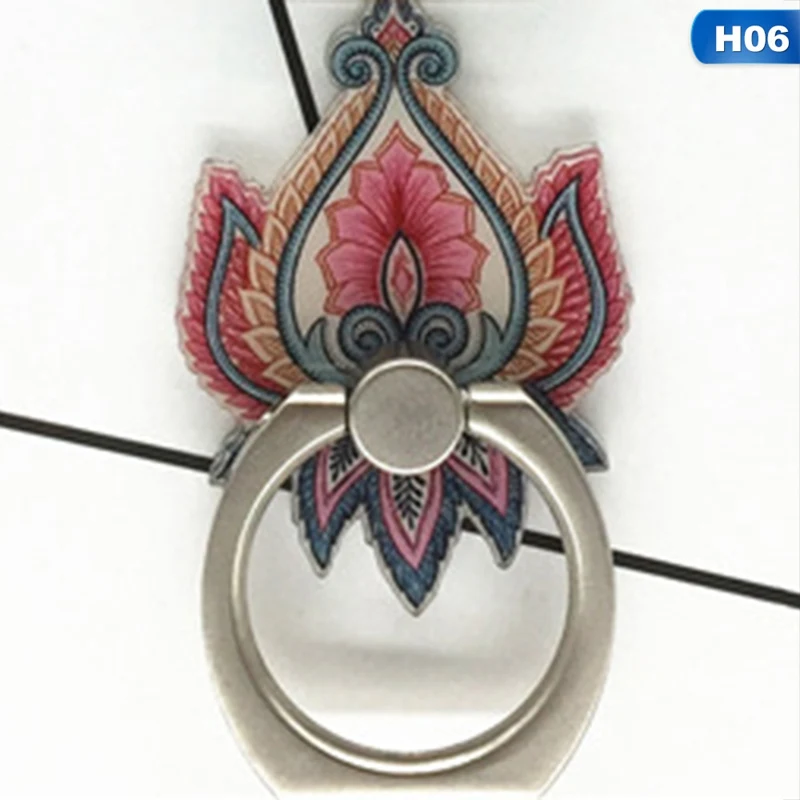 

360 Degree Cat Owl Cow Animal Finger Ring Smartphone Stand Holder Mobile Phone Holder Stand For iPhone Acrylic All Smart Phone