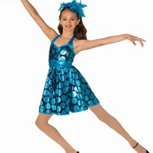 Г., настоящее балетное платье для детей, балетное Новое внешнеторговое платье с широкой юбкой для танцев, яркий Театральный Костюм в горошек