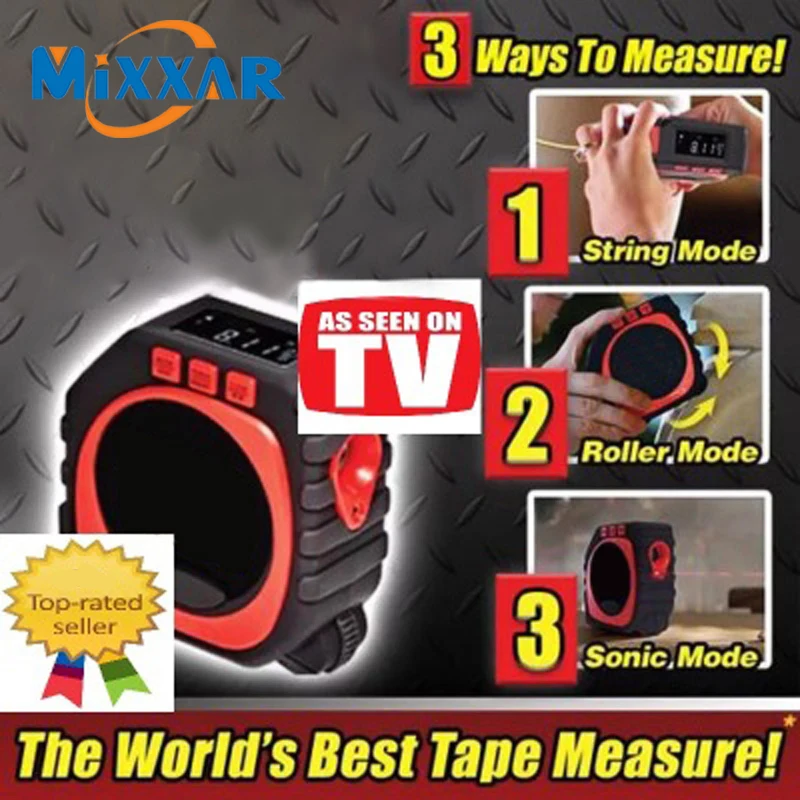 

New 3-in-1 Digital Tape Measuring String Mode Sonic Mode Roller Mode Portable Save Effort Tools Dropshipping Stock in US,RU