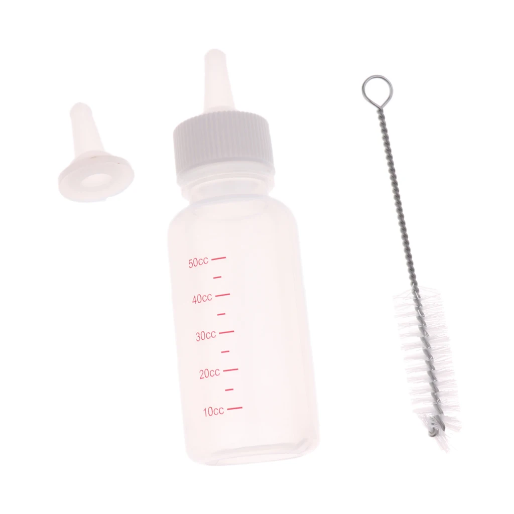 50ml Soft Dog Cat Baby Silicone Gel Nipple Pacifier Pet Milk Bottle Feeding Tool