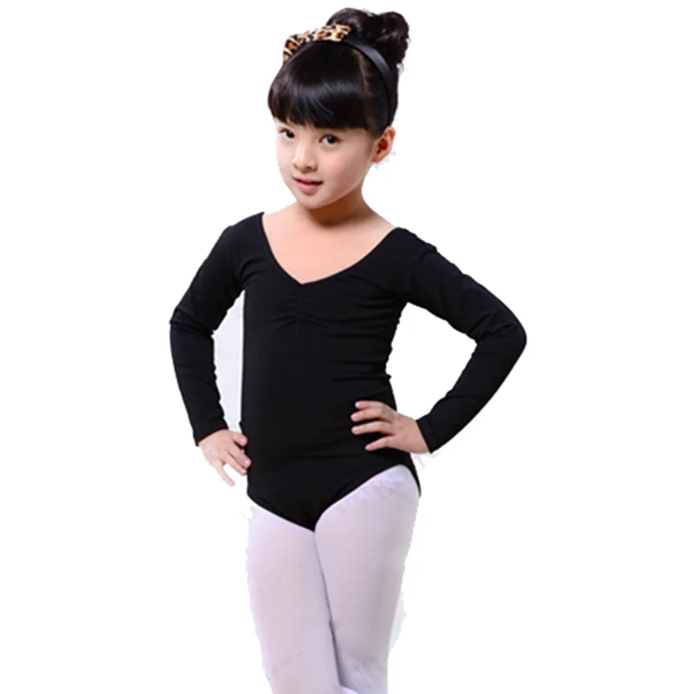 Малыш с длинным рукавом балетки для девочек платье для танцев Фитнес гимнастика катание носить боди