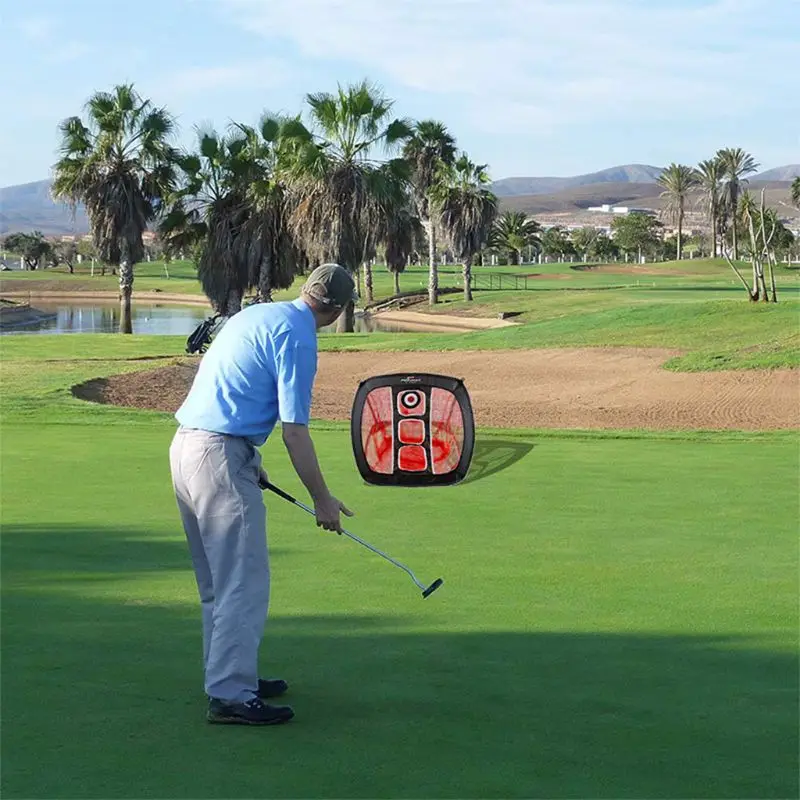 

OOTDTY Golf Chipping Net Portable Foldable Outdoor Indoor Target Practice Aid