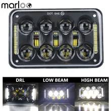 Marloo 1 יחידות 4x6 LED דוט שחור פנס DRL מנורה עבור הונדה XR250 XR400 XR650 סוזוקי DRZ משאית 6 X פנסים 4 אינץ
