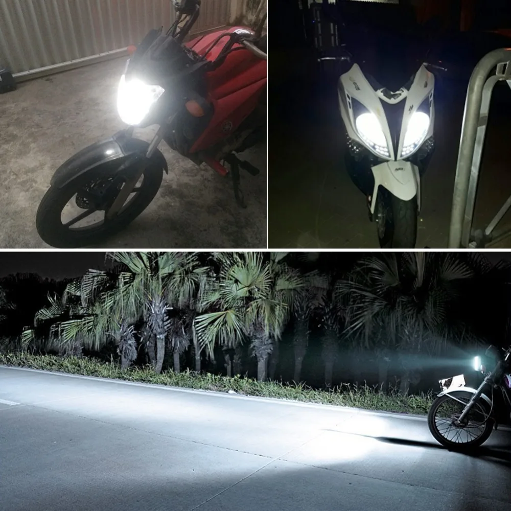 AmmToo светодиодный фонарь для мотоцикла, самокат, противотуманный прожектор, светодиодный Мотоцикл ATV 6500 K, рабочая точечная фара для мотоцикла