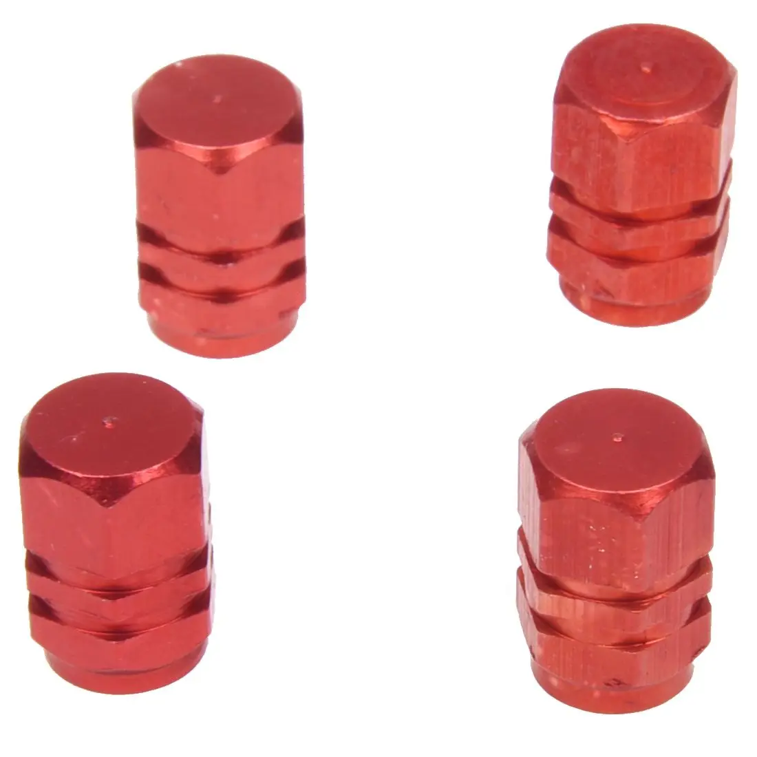 Красные колпачки воздушного клапана для шин подходят для всех клапанов Schrader(упаковка из 4