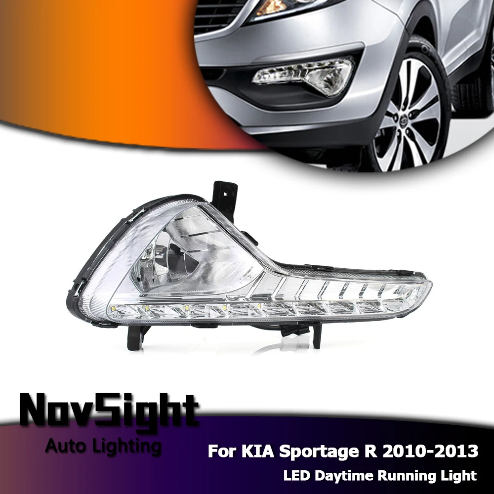 

NOVSIGHT Auto Car LED Daylight DRL Daytime Running Light Driving Fog Lamp for KIA Sportage R 2010-13 White Lights D20