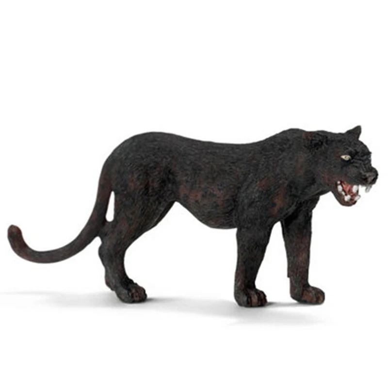 11 см Дикая Жизнь животных черный леопард пантера ПВХ модели Фигурки обучения детей simulational Игрушечные лошадки подарки