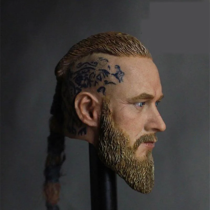 Mnotht 1/6 мужские Viking голова резная модель Трэвис Fimmel мужской непутающиеся вьющиеся